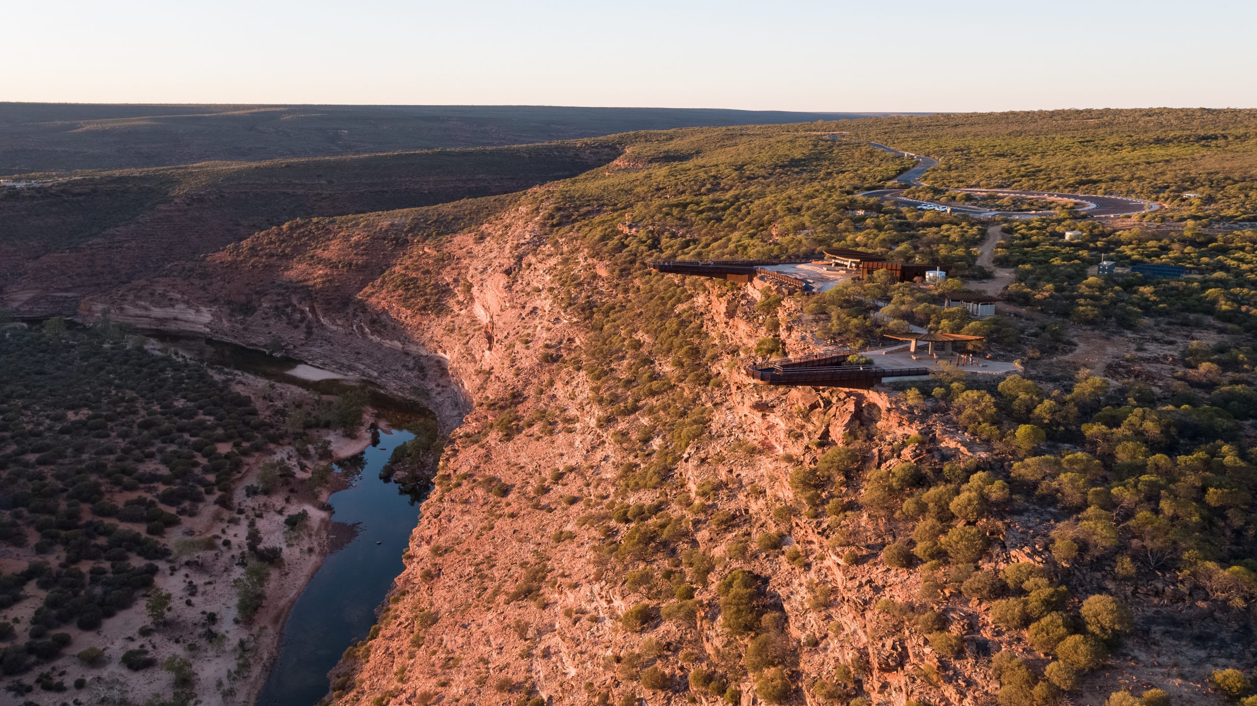 Aerial view of the Kalbarri Skywalk, Kalbarri National Park